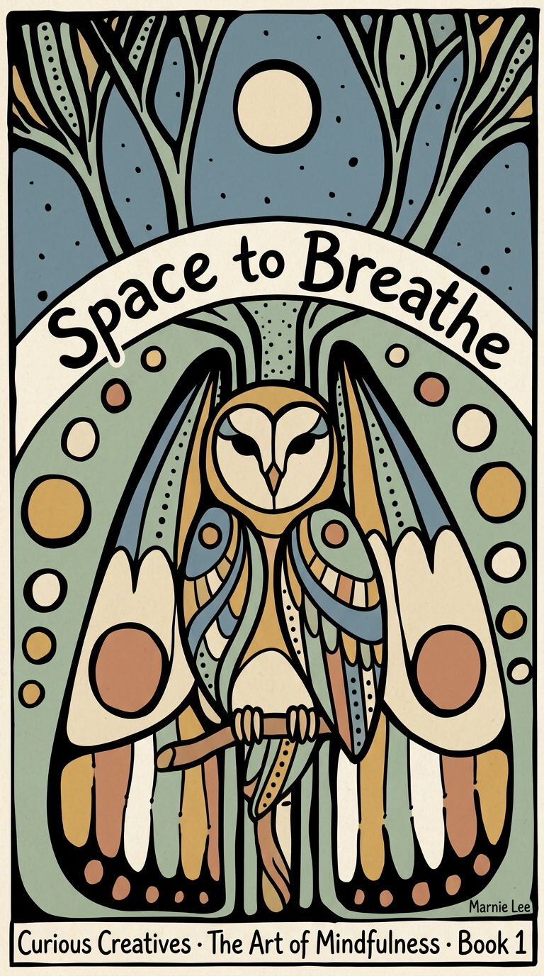 Space to Breathe — mindfulness colouring book cover from The Art of Mindfulness by Marnie Lee